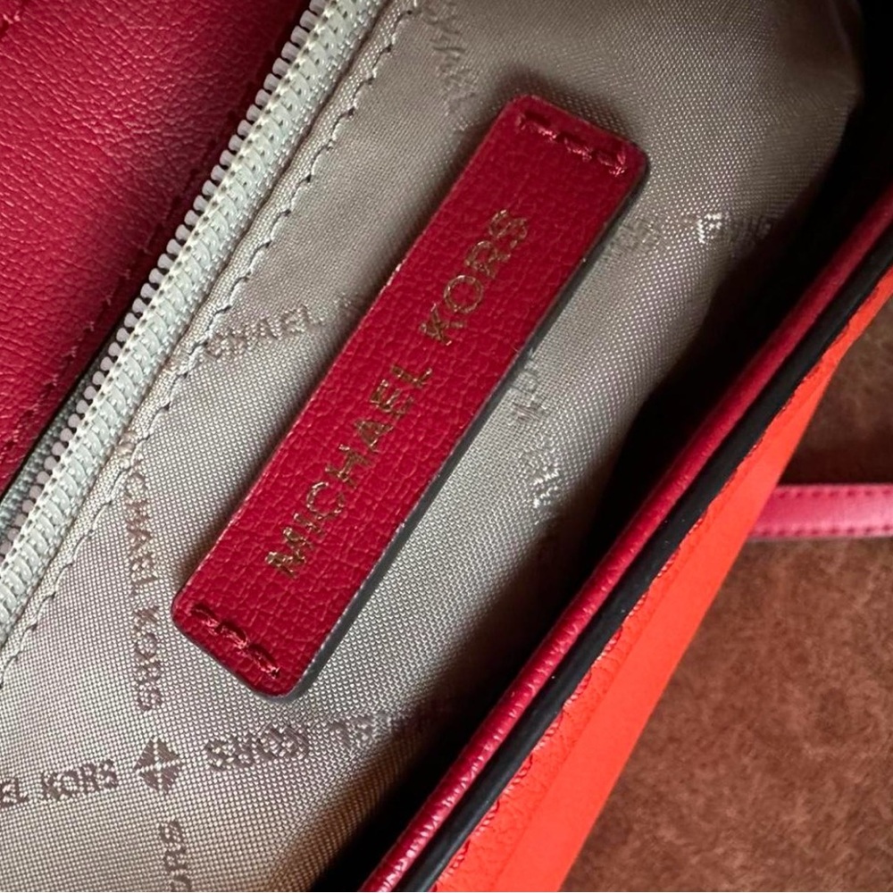 Michael Kors Red and Orange Satchel - Picture 12 of 14